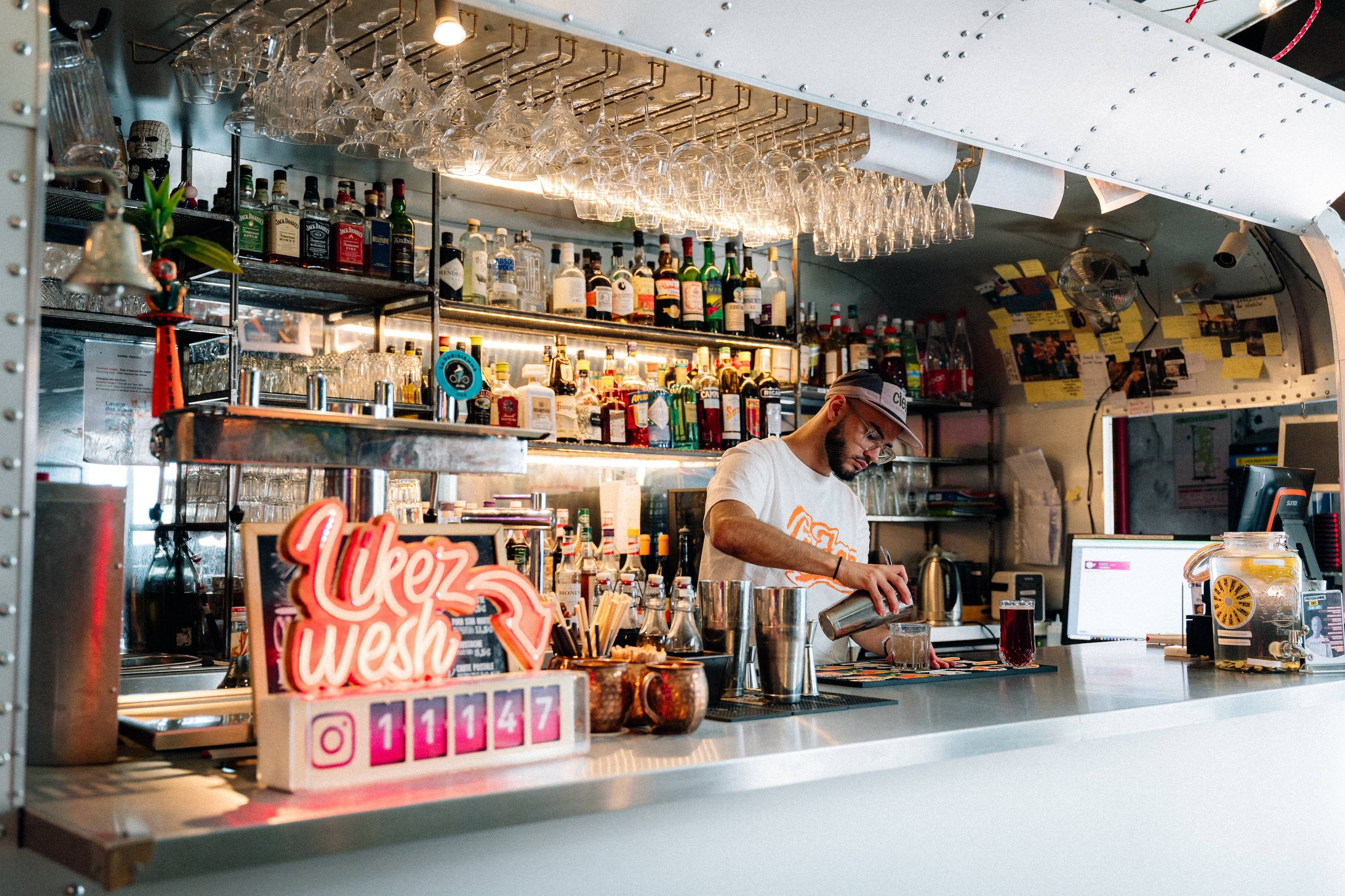 Smiirl Instagram Counter in a bar