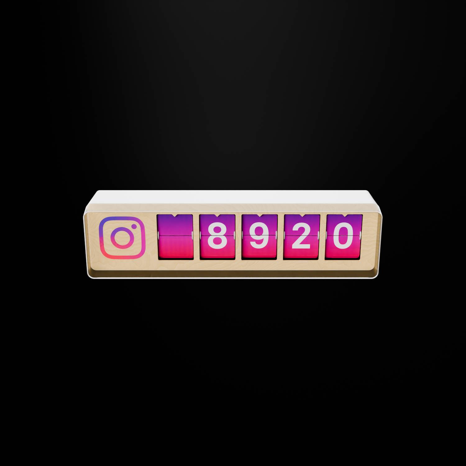 Smiirl. Instagram Counter 5-digit