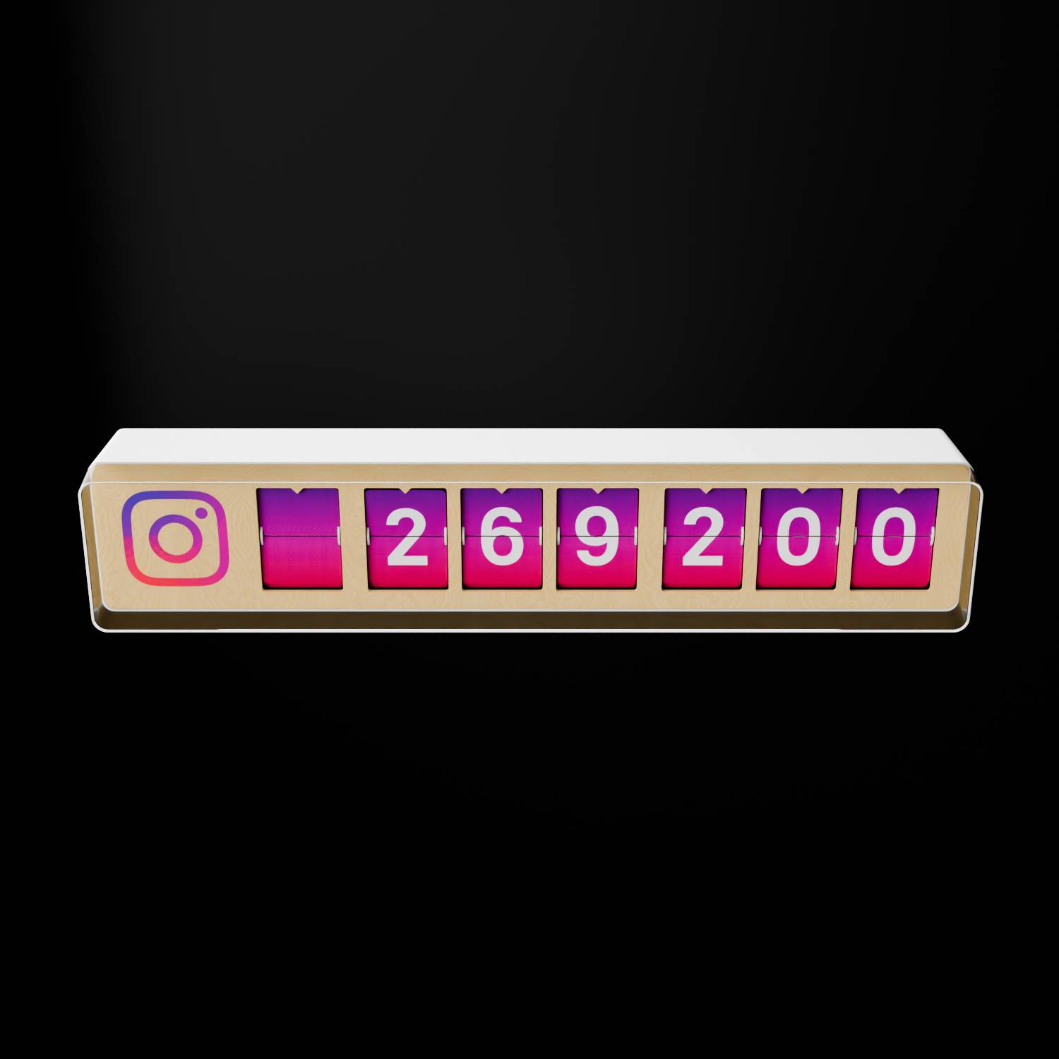Smiirl. Instagram Counter 7-digit