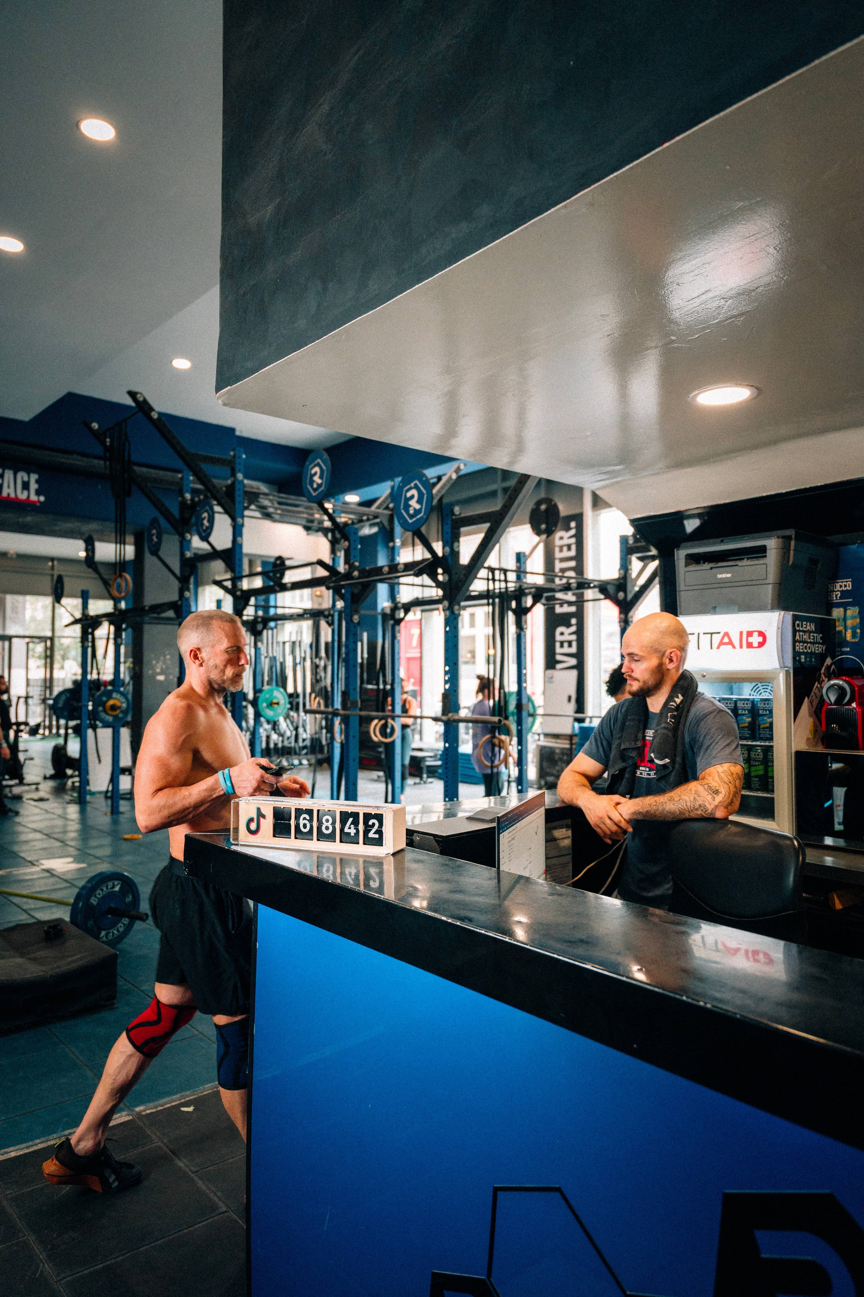 Smiirl Tiktok Counter in a gym